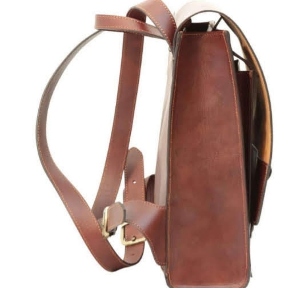 Italian leather backpack
